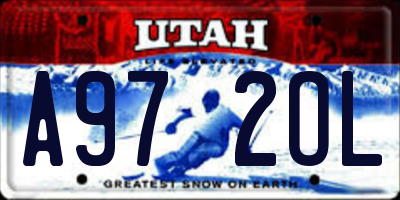 UT license plate A972OL