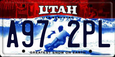 UT license plate A972PL