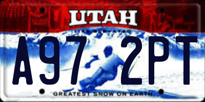 UT license plate A972PT