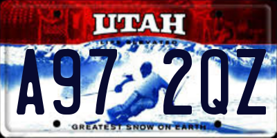 UT license plate A972QZ