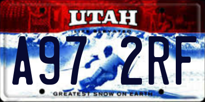 UT license plate A972RF