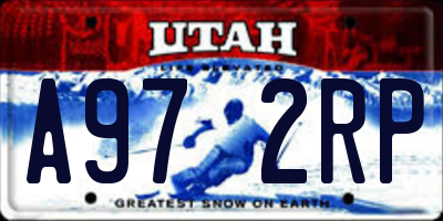 UT license plate A972RP