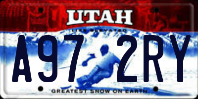 UT license plate A972RY