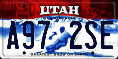 UT license plate A972SE