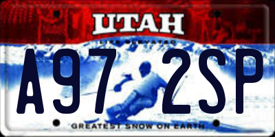 UT license plate A972SP