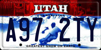 UT license plate A972TY