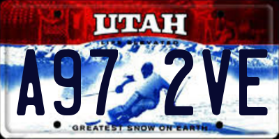 UT license plate A972VE