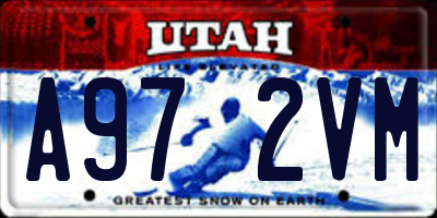 UT license plate A972VM