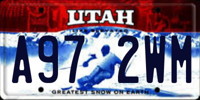 UT license plate A972WM