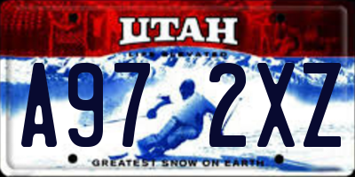 UT license plate A972XZ