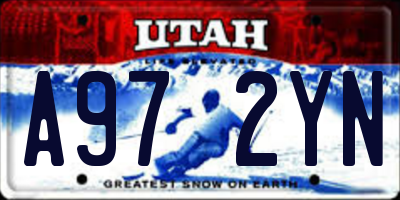 UT license plate A972YN