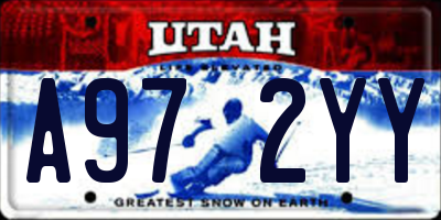 UT license plate A972YY