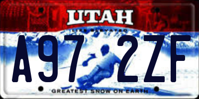 UT license plate A972ZF