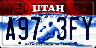 UT license plate A973FY