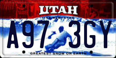 UT license plate A973GY