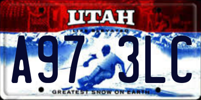 UT license plate A973LC