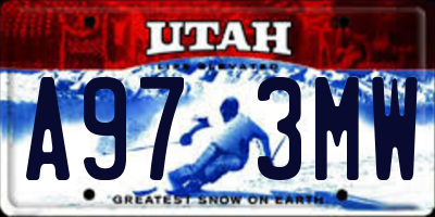 UT license plate A973MW