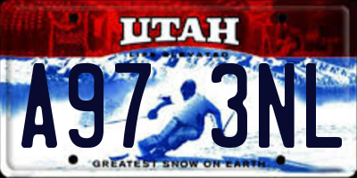 UT license plate A973NL