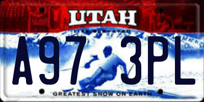 UT license plate A973PL