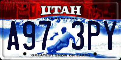 UT license plate A973PY