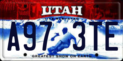 UT license plate A973TE