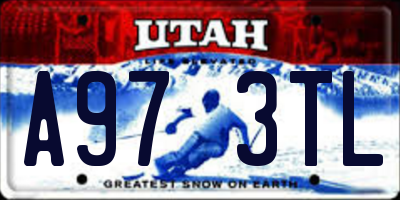UT license plate A973TL