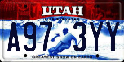 UT license plate A973YY