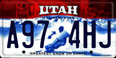 UT license plate A974HJ