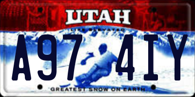 UT license plate A974IY