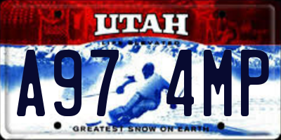 UT license plate A974MP