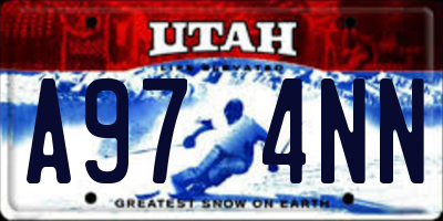 UT license plate A974NN