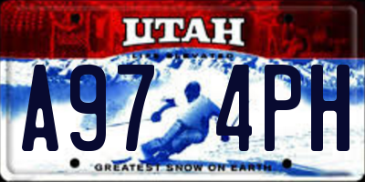 UT license plate A974PH
