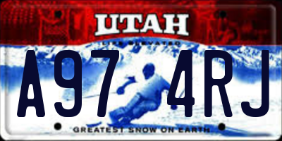 UT license plate A974RJ
