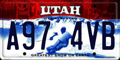 UT license plate A974VB