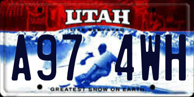 UT license plate A974WH
