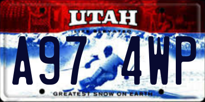 UT license plate A974WP