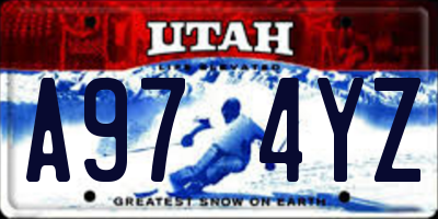 UT license plate A974YZ