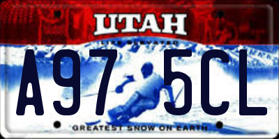 UT license plate A975CL