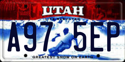 UT license plate A975EP