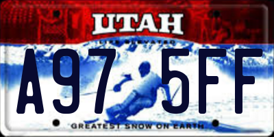 UT license plate A975FF