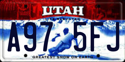 UT license plate A975FJ