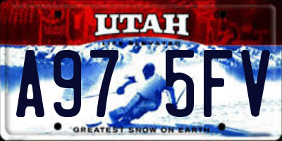 UT license plate A975FV