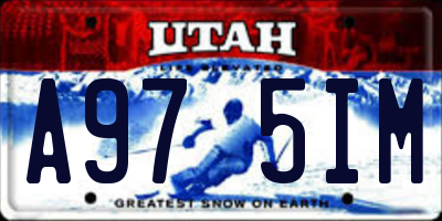 UT license plate A975IM