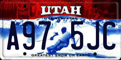 UT license plate A975JC