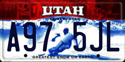UT license plate A975JL