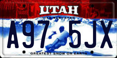 UT license plate A975JX