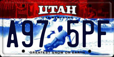 UT license plate A975PF
