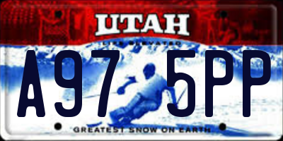 UT license plate A975PP