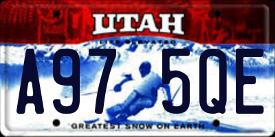 UT license plate A975QE