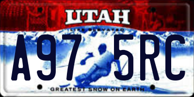 UT license plate A975RC